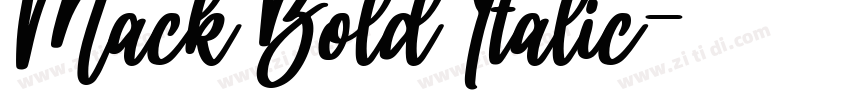 Mack Bold Italic字体转换